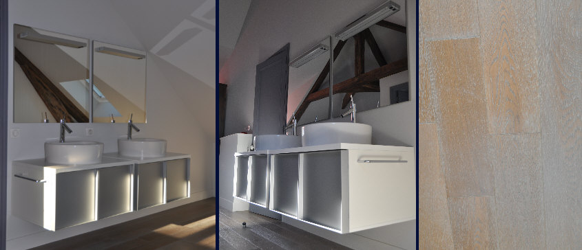 Modules de rangement sobres et raffinés par l'architecte dplg benedicte langlois de Rouen