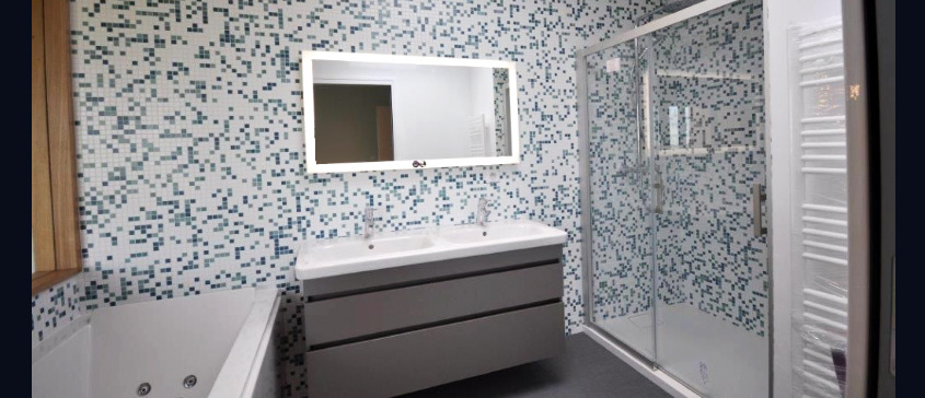 création de mobilier pour salle d'eau par l'architecte d'intérieure rouennaise, benedicte langlois