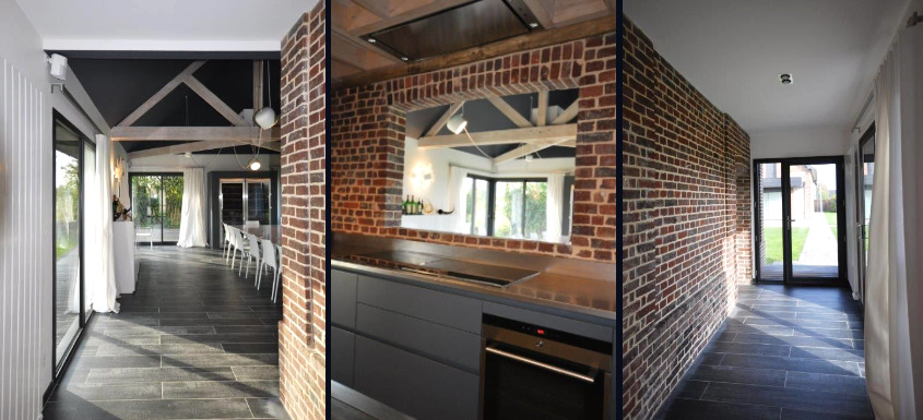 agencement de cuisine ouverte par l'architecte d'intérieur benedite langlois