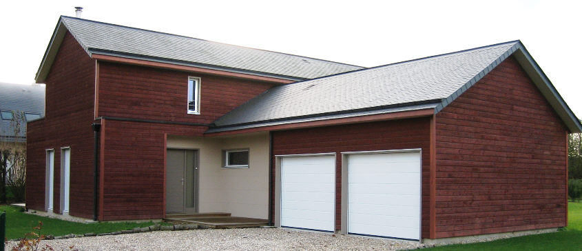 maison à ossature bois à petit budget dans la région de Rouen