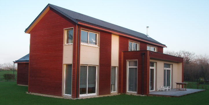 construction de maison contemporaine à ossature bois dans la région de rouen