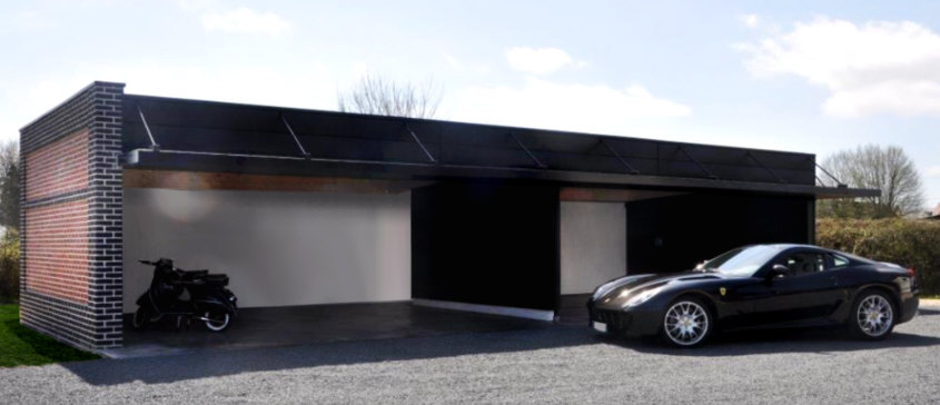 Maison contemporaine en bois la région de Rouen