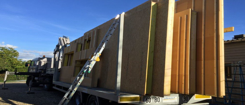 Maison contemporaine en bois la région de Rouen