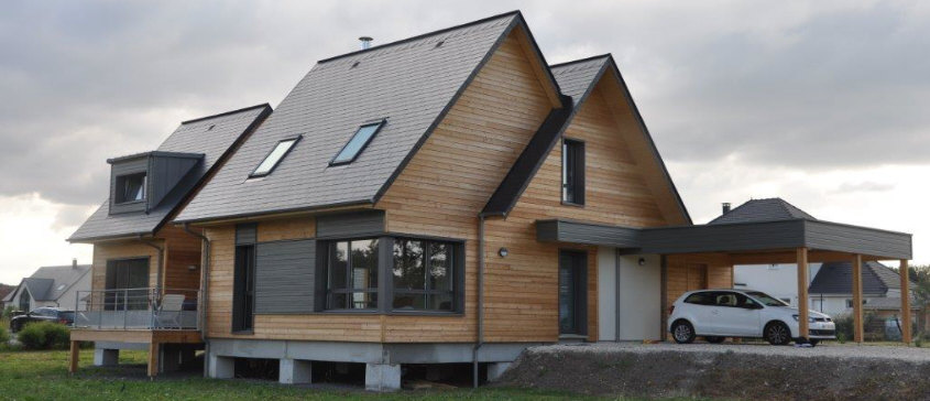 Construction d'une Maison familiale, une suite parentale + 3 chambres, cusine et s&eacute;jour non cloisonn&eacute; mais dans des volumes diff&eacute;rents au vaudreuil