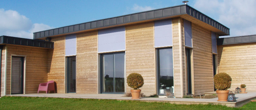 Maison contemporaine en bois la région de Rouen