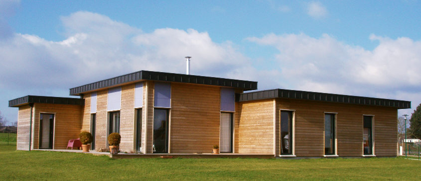 Maison en bois d'inspiration contemporaine dans les environs de Rouen