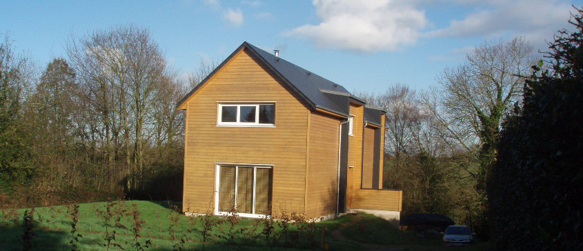 Maison à ossature bois à petit budget dans les environs de Rouen