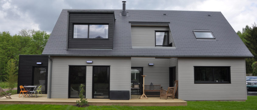 Maison contemporaine en bois la région de Rouen