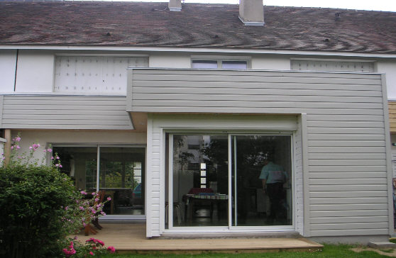 extension à ossature bois d'un pavillon dans la région de Rouen
