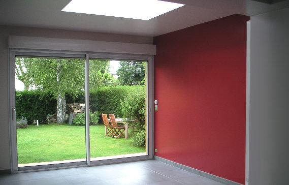 Extension à ossature bois donnant sur le jardin dans la région de ROUEN