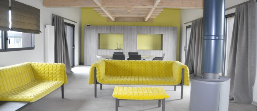 Intérieur contemporain dans la région de Rouen