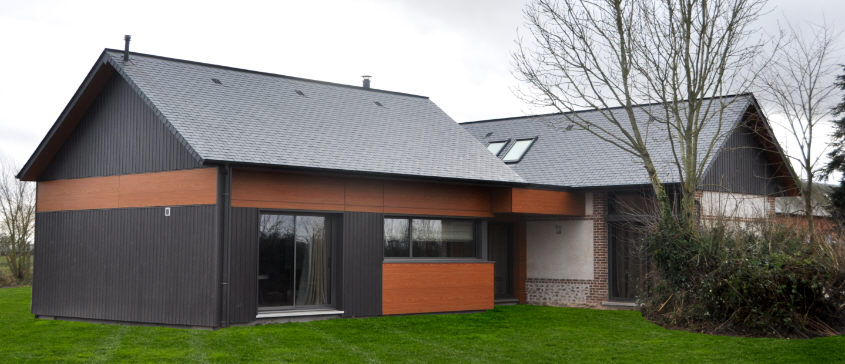 Création d'une Maison contemporaine en ossature bois dans la région de Rouen