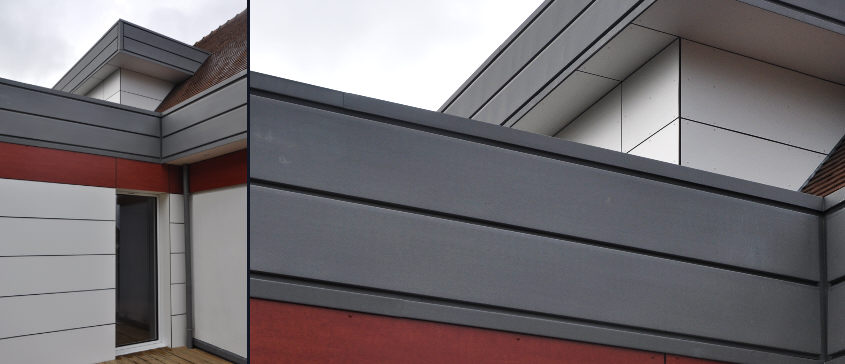 extension contemporaine en bois pour ce pavillon des années 1970 dans les environs de ROUEN 