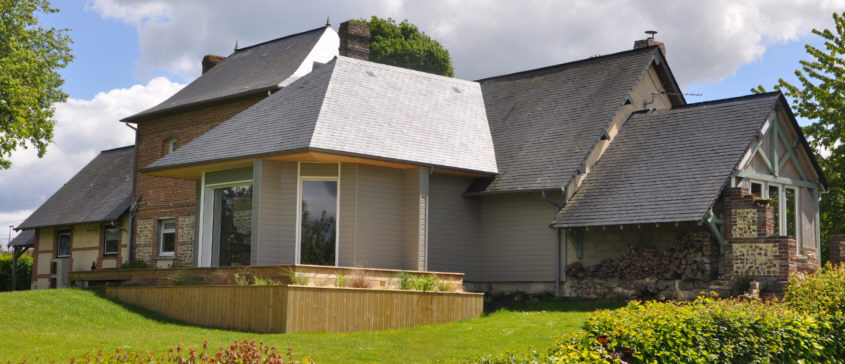 Construction contemporaine dans la région de Rouen