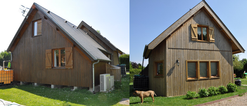 Maison contemporaine en bois la région de Rouen