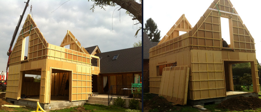 Construction contemporaine dans la région de Rouen