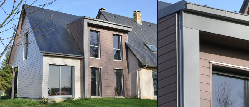 Maison contemporaine en bois la région de Rouen
