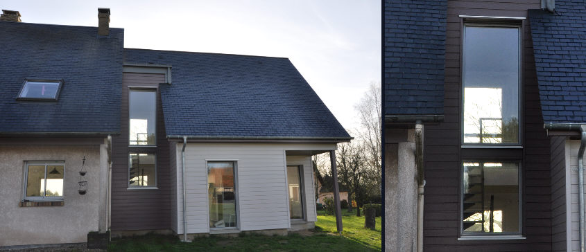 Maison en bois d'inspiration contemporaine dans les environs de Rouen