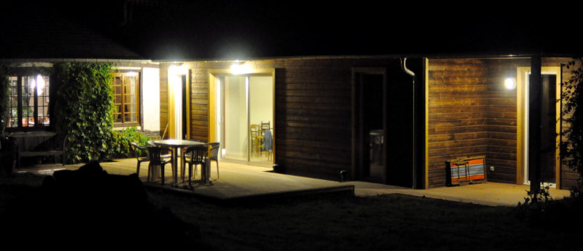 extension à ossature bois à lyons la forêt