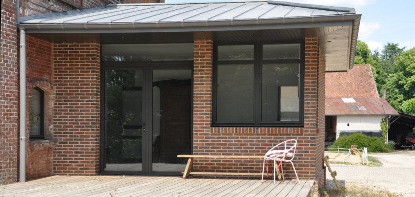 création de mobilier pour salle d'eau par l'architecte d'intérieure rouennaise, benedicte langlois